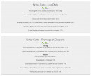 Carte et menu de l'auberge des grottes à La Hague — Carte des plats, fromages et desserts