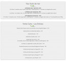 Carte et menu de l'auberge des grottes à La Hague — Fruits de mer et carte des entrées