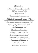 Carte et menu de Auberge des Bonnes Gens à Saint-Sauveur-Villages — Le menu à la carte