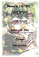 Carte et menu de Harmonie des Saisons à Saint-Sauveur-Villages — Le menu à 14,9€