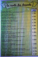 Carte et menu de Harmonie des Saisons à Saint-Sauveur-Villages — La carte des desserts