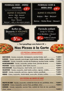 Carte et menu de Au Soleil d'Italie à Saint Hilaire du Harcouet — Les pizzas et formules