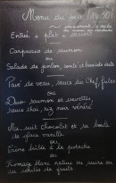 Carte et menu de Auberge de la Fosse Arthour à Saint Georges de Rouelley — Un exemple de menu du jour