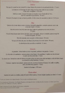 Carte et menu de Auberge de la Fosse Arthour à Saint Georges de Rouelley — La carte d' automne