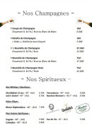 Menu Bfb Grill - Les champagnes et spiritueux