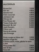 Menu Chez Greg - Alcools