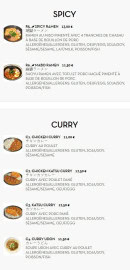 Menu Genki - Les spicy et curry