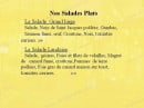 Menu Les Caudalies - Les salades plats