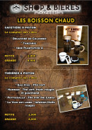 Carte et menu de Shop & Bières Sacobri à Chalons en Champagne — Les boissons chaud
