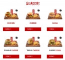 Menu Top food - Les burgers