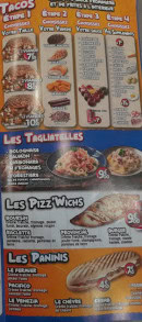 Menu Yass'pizza - Les tacos, paninis, ...