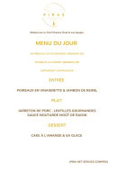 Menu Le Piras - Menu du jour