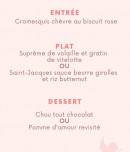 Menu Toutunplato. - Exemple de menu