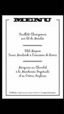 Menu Le temps d'une pause - exemple de menu