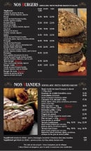 Menu The Sherlock - Burgers et viandes 