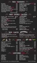 Menu The Sherlock - Desserts, coupes glacées, glaces,...