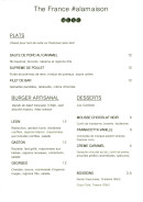 Carte et menu de The France à Vitry le Francois — La carte