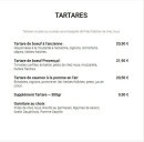 Carte et menu de Aux Délices Des Papilles à Cormontreuil — Les tartares