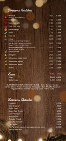 Menu Plaza - Boissons fraîches, eaux et boissons chaudes 