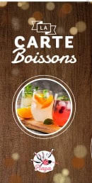 Menu Plaza - Carte des boissons 