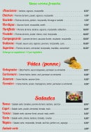 Menu Bi Bop Pizza - Pizzas, pates et salades