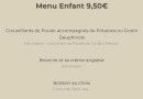 Carte et menu de Bistr'O Larris à La Neuville Aux Larris — Menu enfant