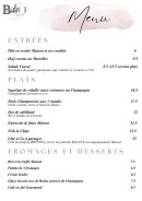 Carte et menu de Bistr'O Larris à La Neuville Aux Larris — Les menus