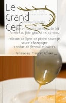 Carte et menu de Auberge du Grand Cerf à Villers Allerand — Le menu à 37€