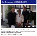 Menu Les Remparts - Les menus du restaurant