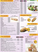 Carte et menu de L'Irrésistible à Saint Dizier — Salades, paninis...