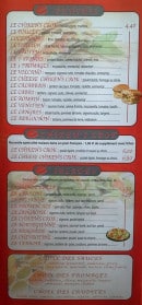 Menu Le Crok - Paninis, chiken, salades,...