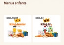 Menu Burger King - Les menus enfants