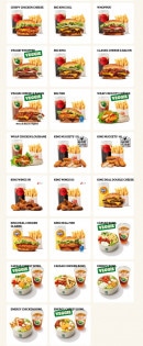 Menu Burger King - Les menus suite