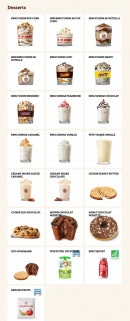 Menu Burger King - Les desserts