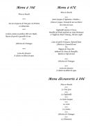 Menu La Montagne - Menus