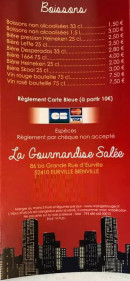 Carte et menu de La Gourmandise Salée à Eurville Bienville — Les boissons