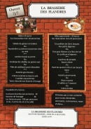 Carte et menu de La Brasserie des Flandres à Laval — Menus