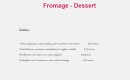 Menu La croix couverte - Fromages et desserts 