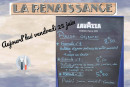 Menu La Renaissance - Un exemple de menu du jour