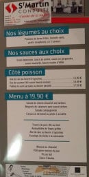 Menu Le Continental - Légumes, sauces, côté poisson,...