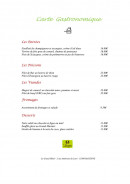 Menu Le Grand Hôtel - Entrées, poissons, viandes,....