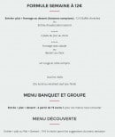 Menu Restaurant du château - Les formules,..