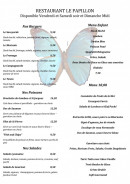 Menu Le Papillon - Burgers, poissons, salades,...