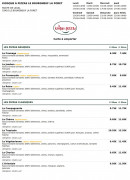 Menu Le Kiosque à Pizzas - Les pizzas