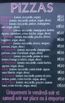 Carte et menu de Chez Christelle&Nico à La Chapelle Au Riboul — Les pizzas