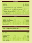 Menu Abracadabra - Les salades, les pâtes, les fromages et desserts
