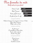 Menu L'Epicerie - Les formules du midi