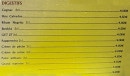 Menu Le Djurdjura - Les digestifs