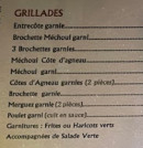 Menu Le Djurdjura - Les grillades