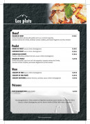 Menu Le T'Chiz - Les plats